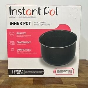 Instant Pot Ceramic Inner Cooking Pot 8-Qt Non-Stick Coated Interior NEW IN BOX